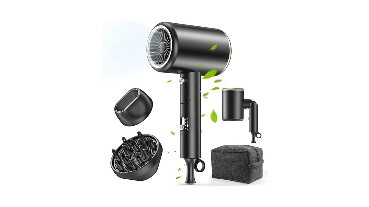Hair Dryer, 150000rpm Ionic Blow Dryer - Fast Drying, Low