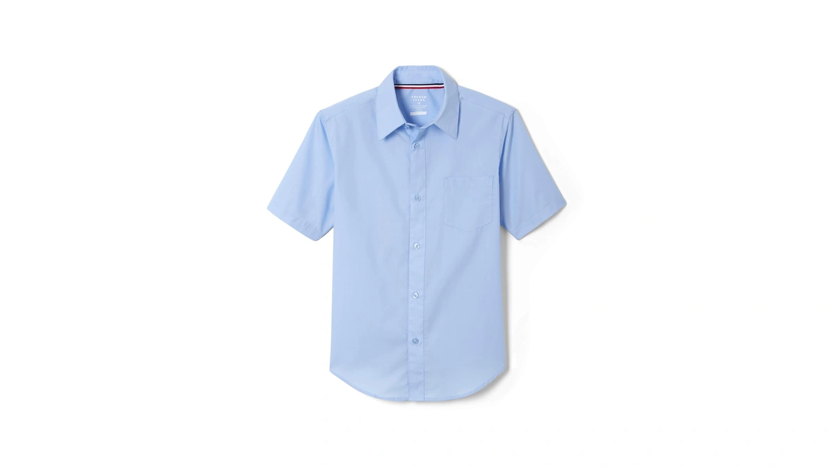 French Toast Boys' Short Sleeve Classic Poplin Dress Shirt (kids