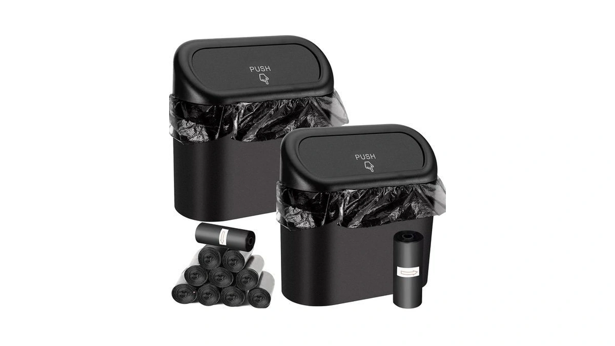 Wontolf Trash Can Bin With Lid And 150pcs Trash Bags