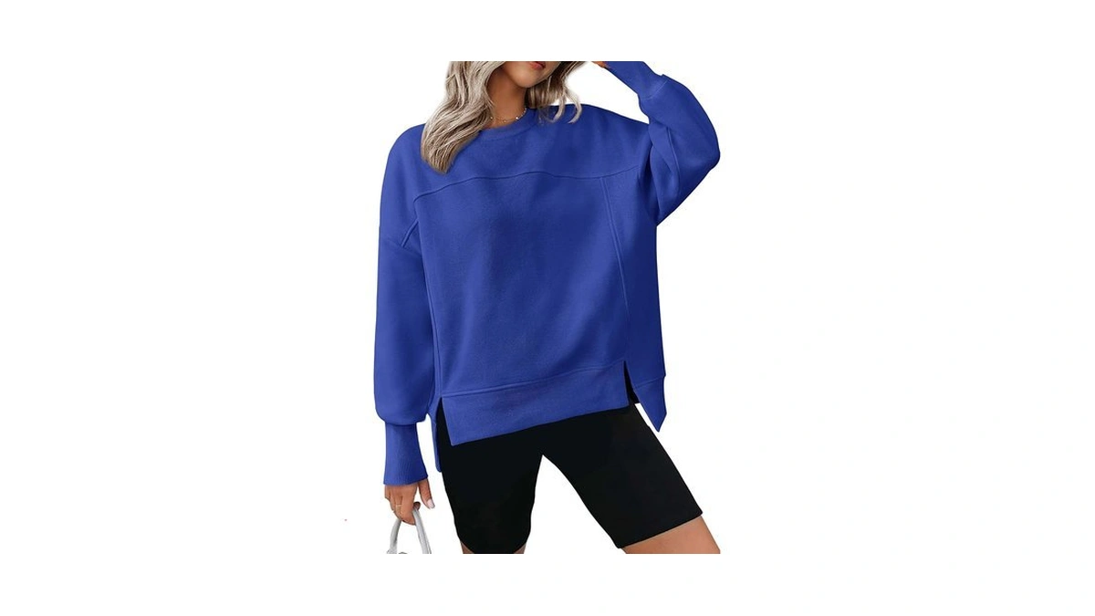 Btfbm Womens Crewneck Sweatshirts Fleece Pullover,s,royal Blue