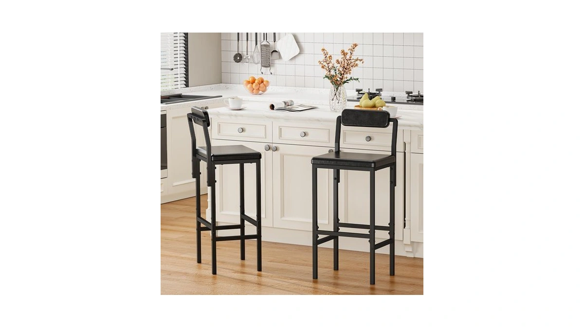 Zuyachuza Set Of 2 Bar Stools For Kitchen Island, Counter
