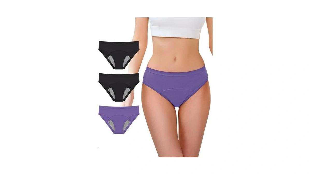 Carer Period Underwear For Women, Mid-waist Leakproof Cotton Briefs, Reusable