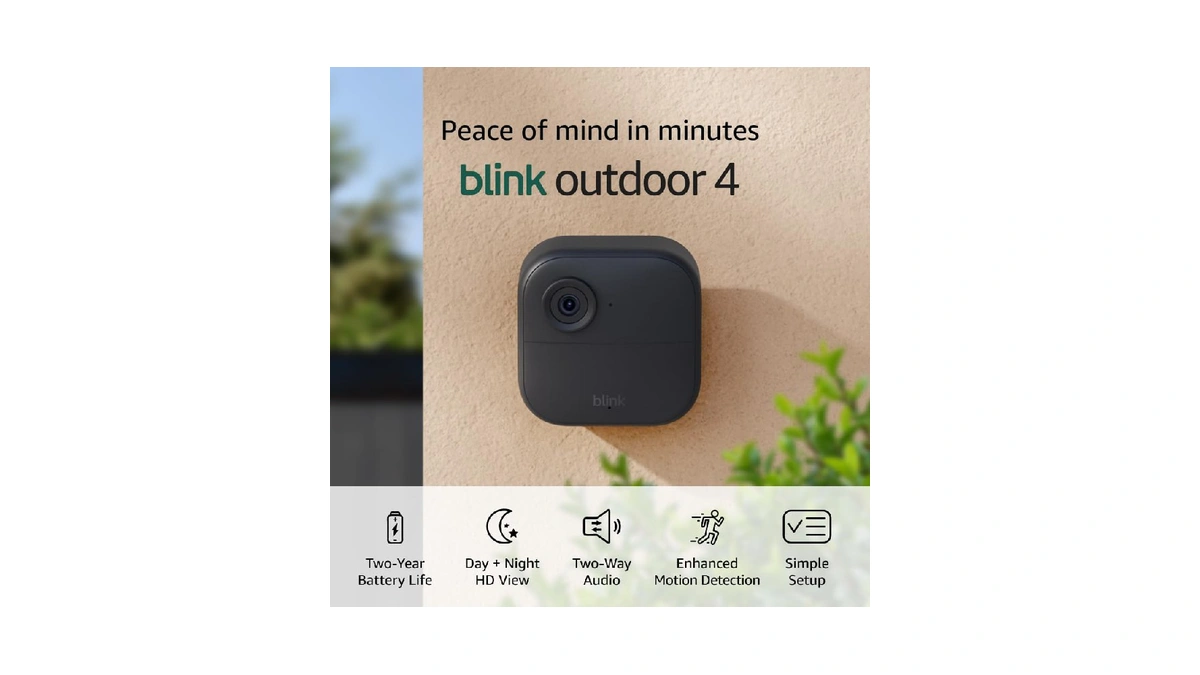 Blink Outdoor 4 – Wireless Smart Security Camera, Two-year Battery