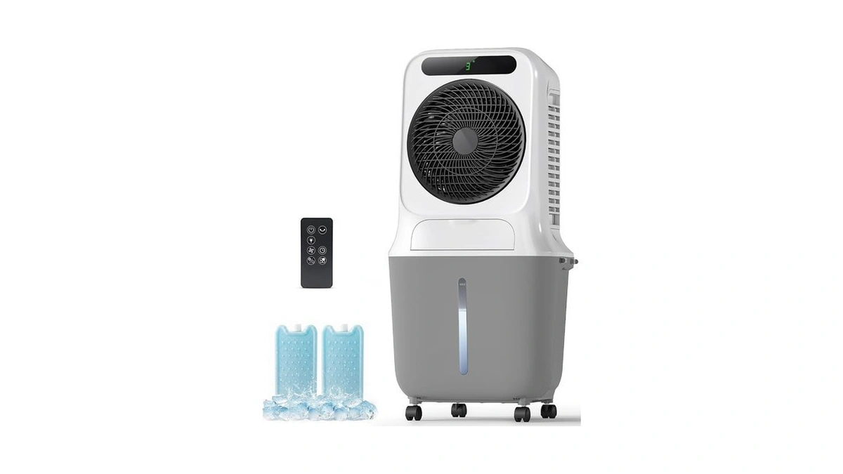 Exnos Portable Swamp Cooler, 6.6 Gallon Tank For Indoor Use