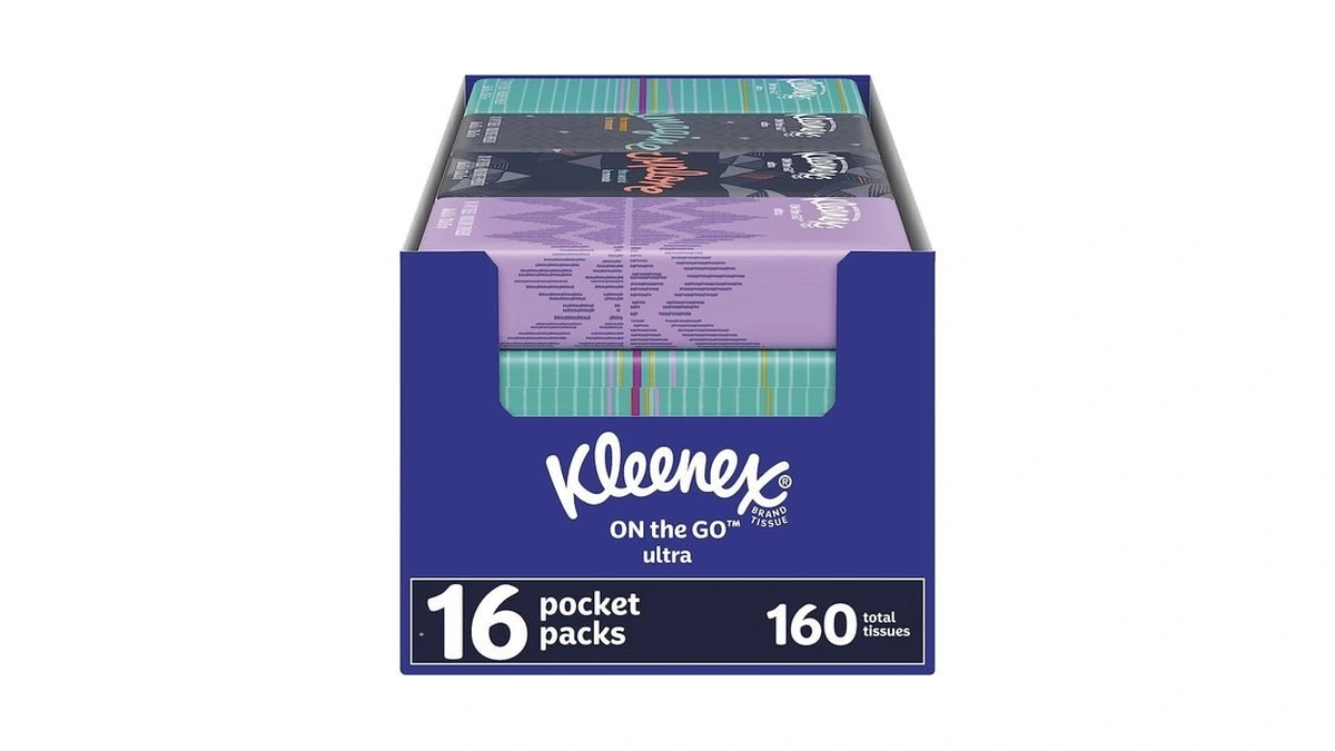 Kleenex 16 Pocket Packs (10 Per Pack), White, Box