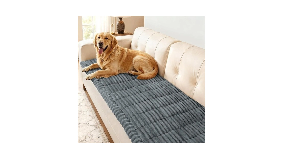 Searchi Couch Covers For Dogs Washable, Non Slip Fuzzy Pet
