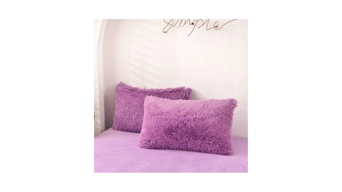 Morromorn Decorative Pillows Covers, 2 Packs Faux Fur Pillow Cases