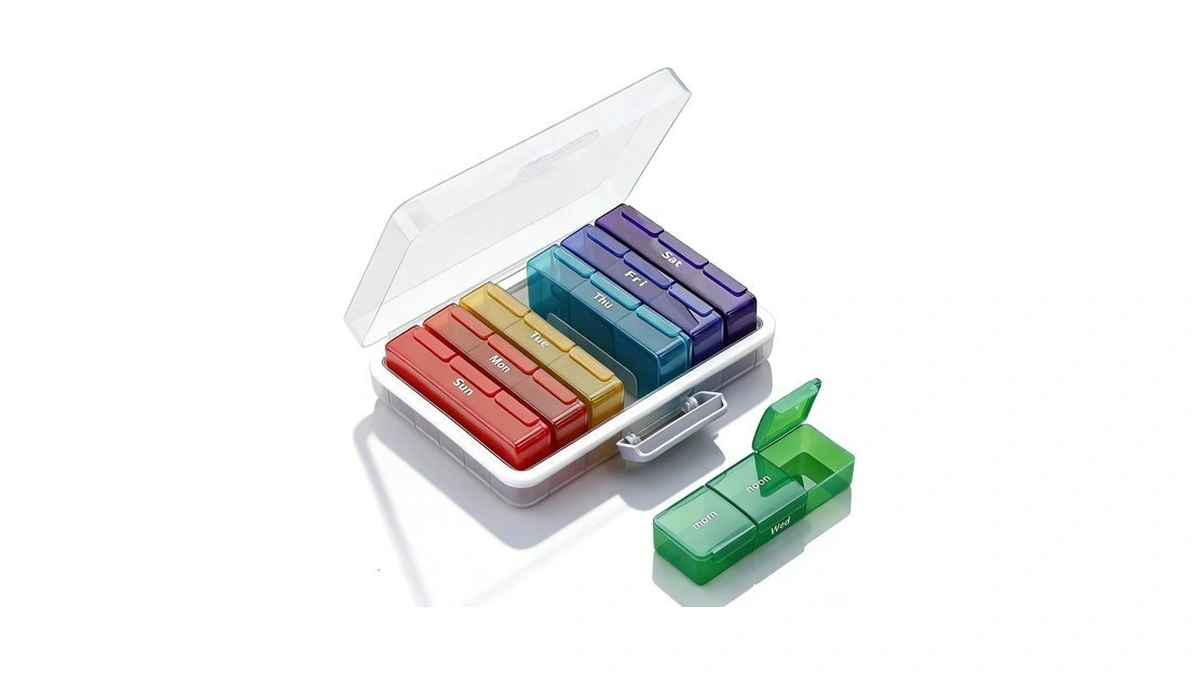 Day Pill Organizer Times Day Detachable Night...