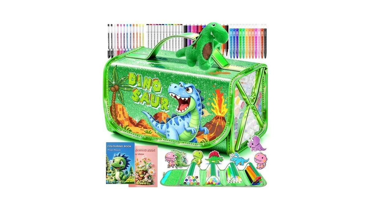 Dreamycandy 72 Pcs Washable Markers Set For Kids 4-8, Dinosaur