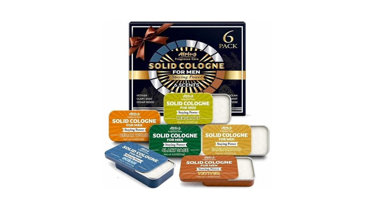 Alplug 6 Pack Solid Cologne Gifts For Men, Mens Cologne
