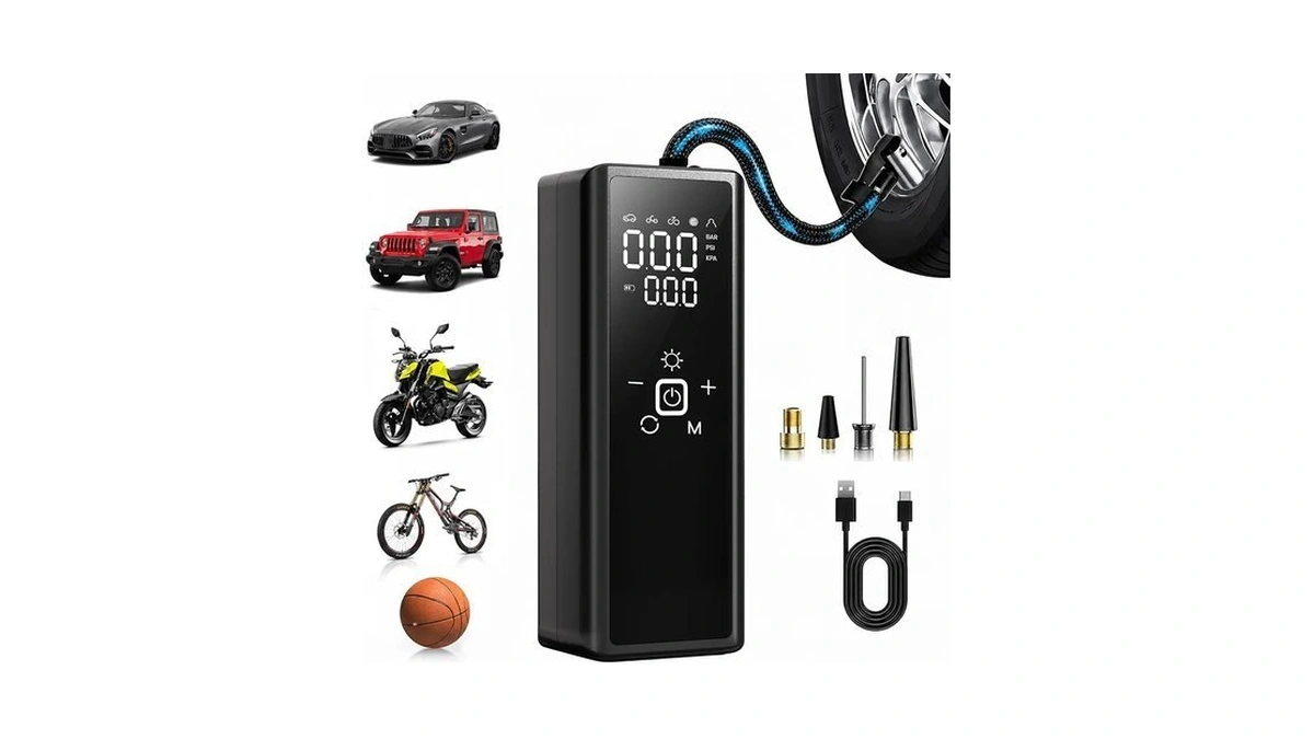 Ridapest Tire Inflator Portable Air Compressor, 120psi Cordless Air Pump