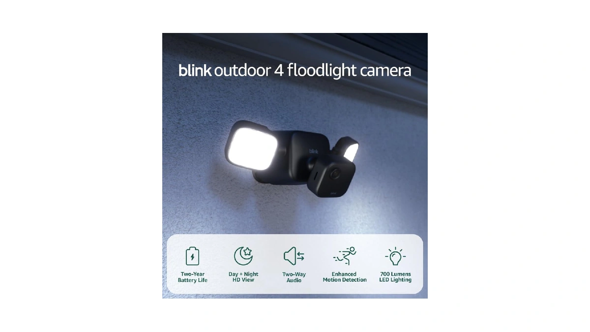 Blink Outdoor 4 Floodlight Camera β Wireless Smart Security Camera,