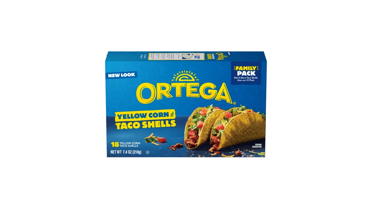 Ortega Taco Shells, Yellow Corn, 18 Shells