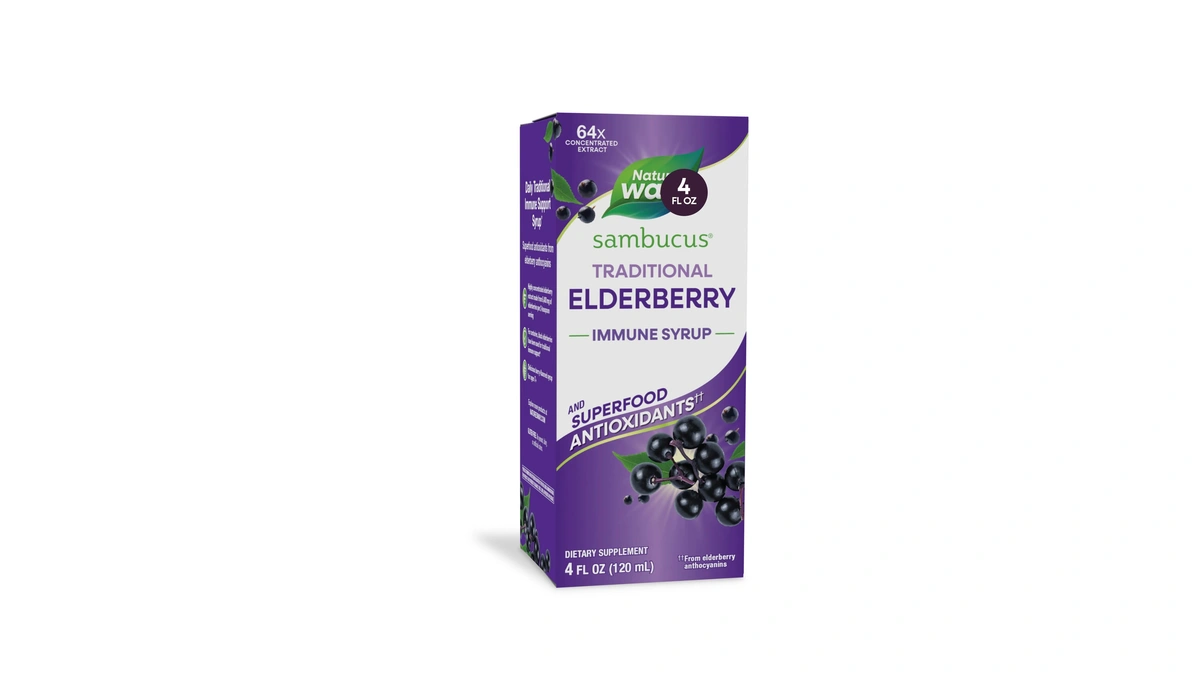 Nature's Way Sambucus Traditional Elderberry Immune Support* Syrup, 4 Fl