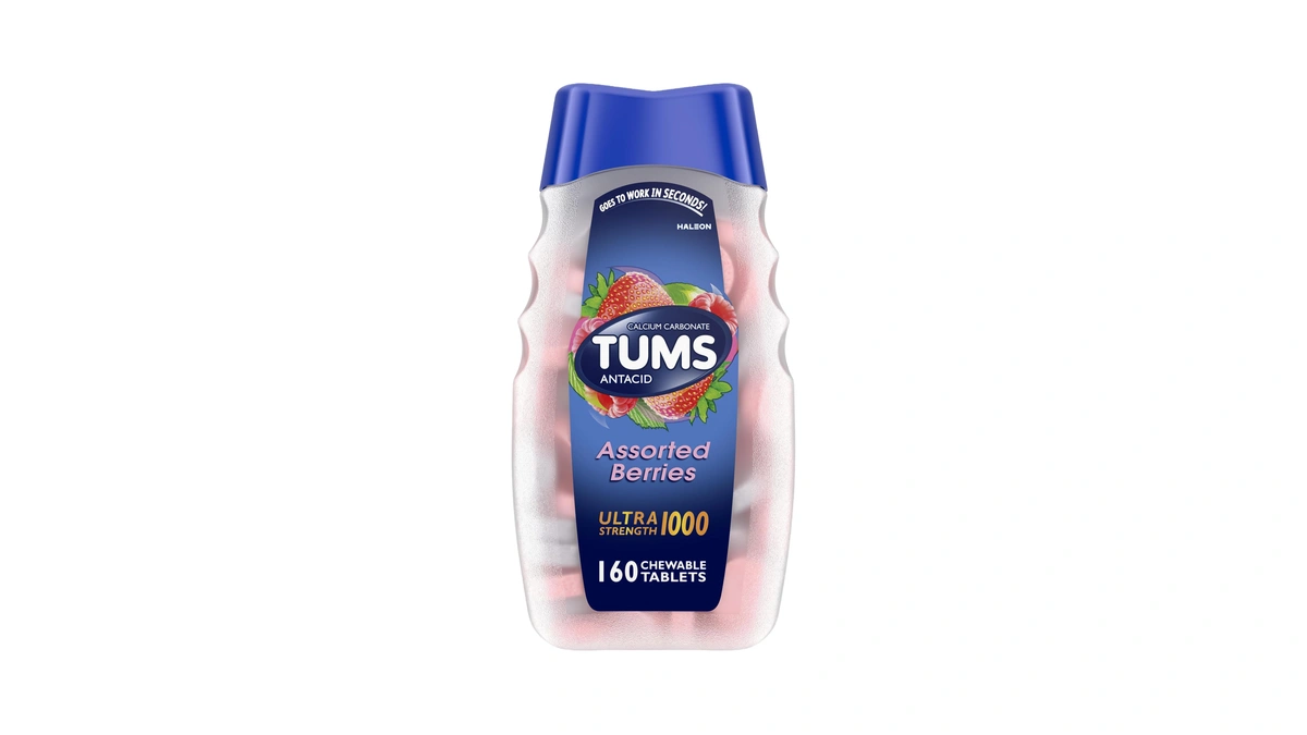 Tums Ultra Strength Chewable Antacid Tablets For Heartburn Relief And