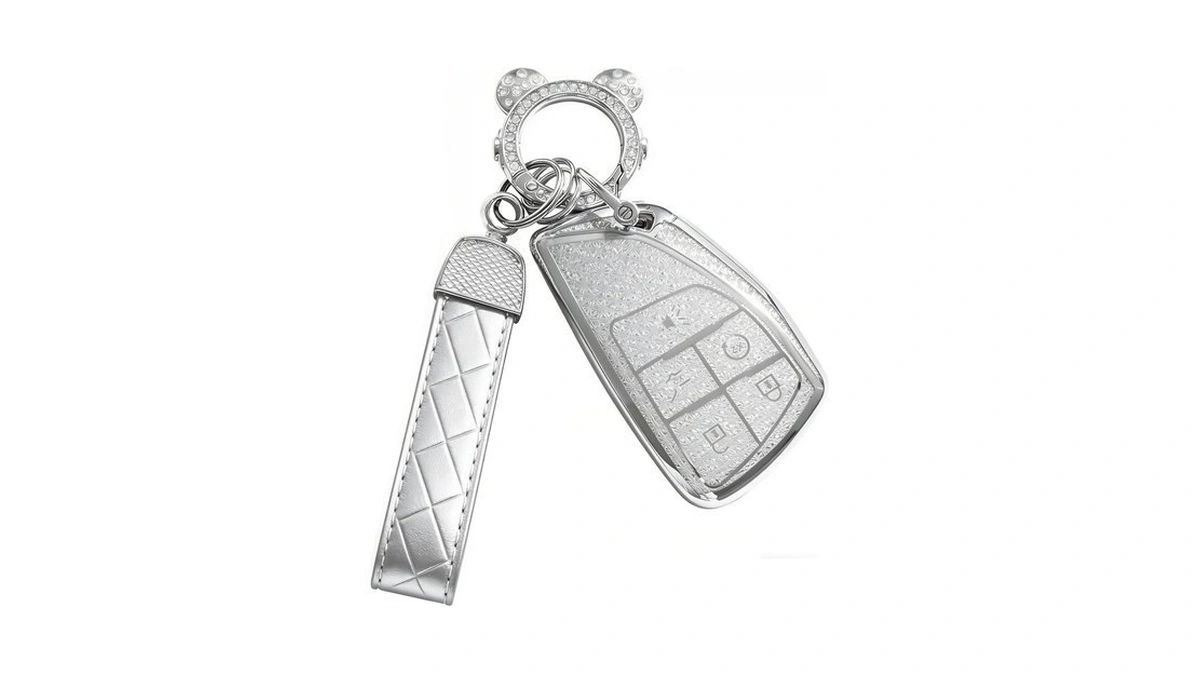 Avalessia For Chevy Key Fob Cover With Keychain,5 Buttons Soft