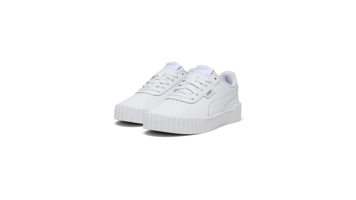 Puma Women's Carina 3.0 Sneaker, Puma White-puma White-puma Silver, 6.5