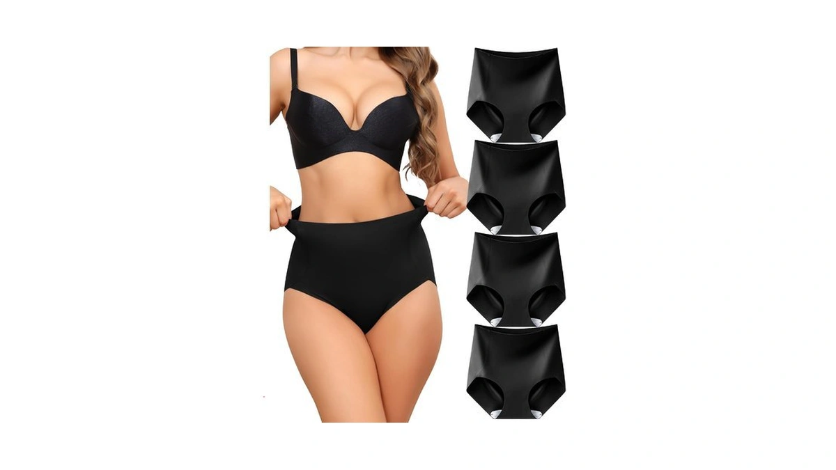 Levao Women's Tummy Control Underwear - High Waist Seamless Panties