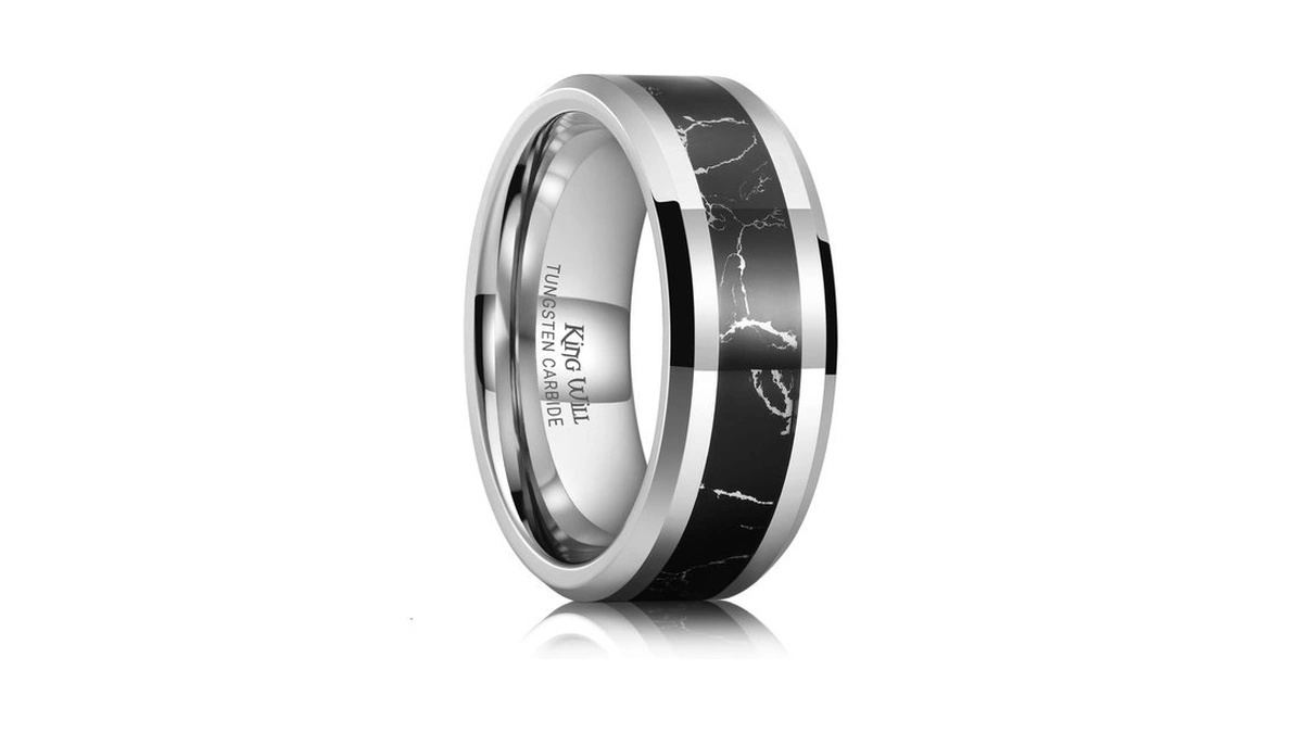 King Will Men Tungsten Wedding Band 8mm Size 12