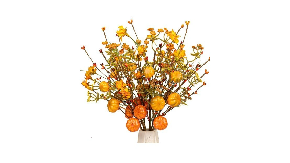 6 Pcs Artifical Fall Flowers 17 Inches Fall Floral Stems