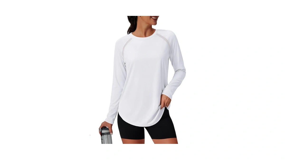 Niashot Workout Tops For Women Gym Long Sleeve Spf Upf