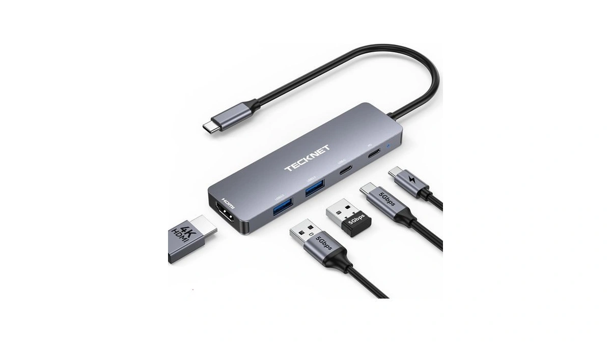 Amazon code: Tecknet 5 In 1 Usb C Hub, 4k@60hz Hdmi T