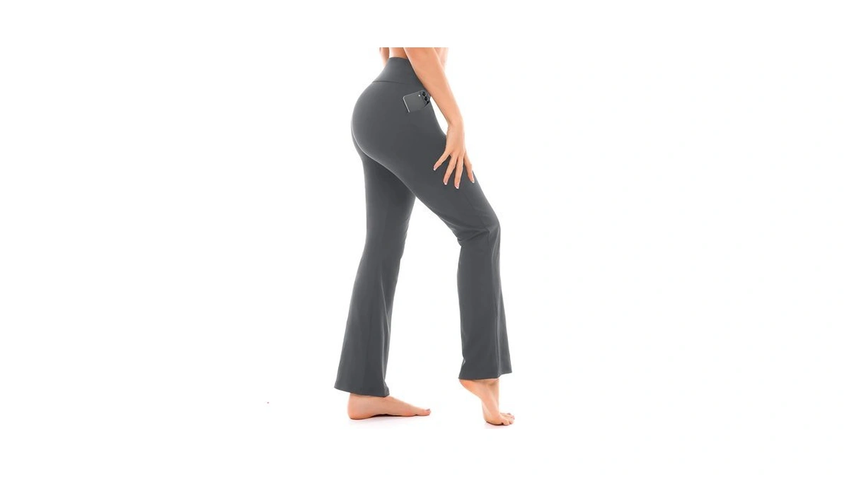 Walifrey Women's Flare Leggings With Pocket - High Waist For