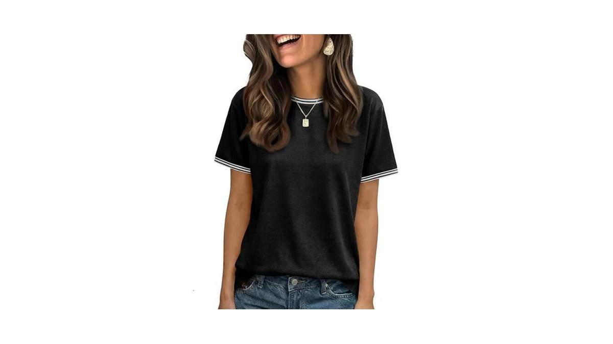 Cicy Bell Womens Summer Crew Neck T Shirts Casual Short