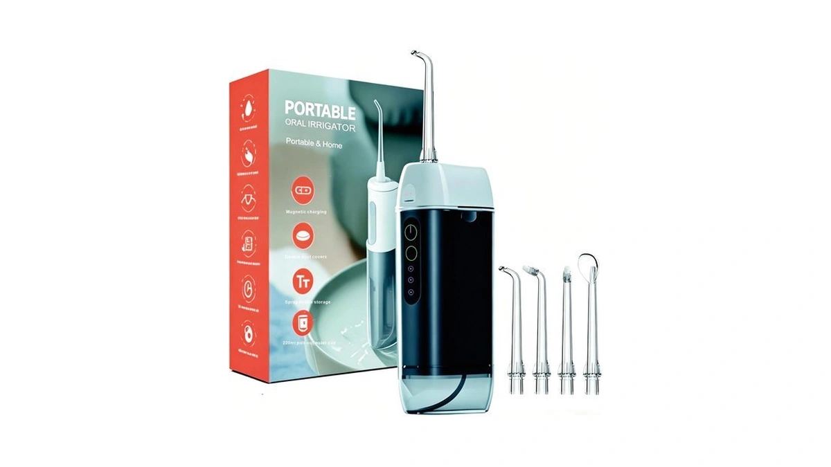 Cordless Portable Water Flosser, 220ml Retractable Telescopic Tank Oral Irrigator,