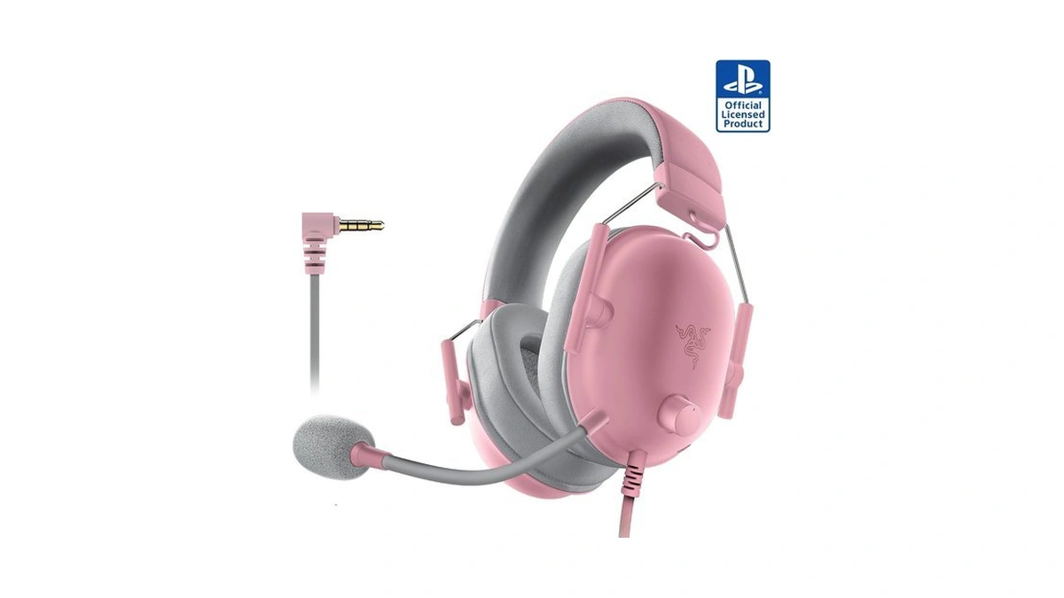 Razer Blackshark V2 X Wired Playstation Gaming Headset, Pink