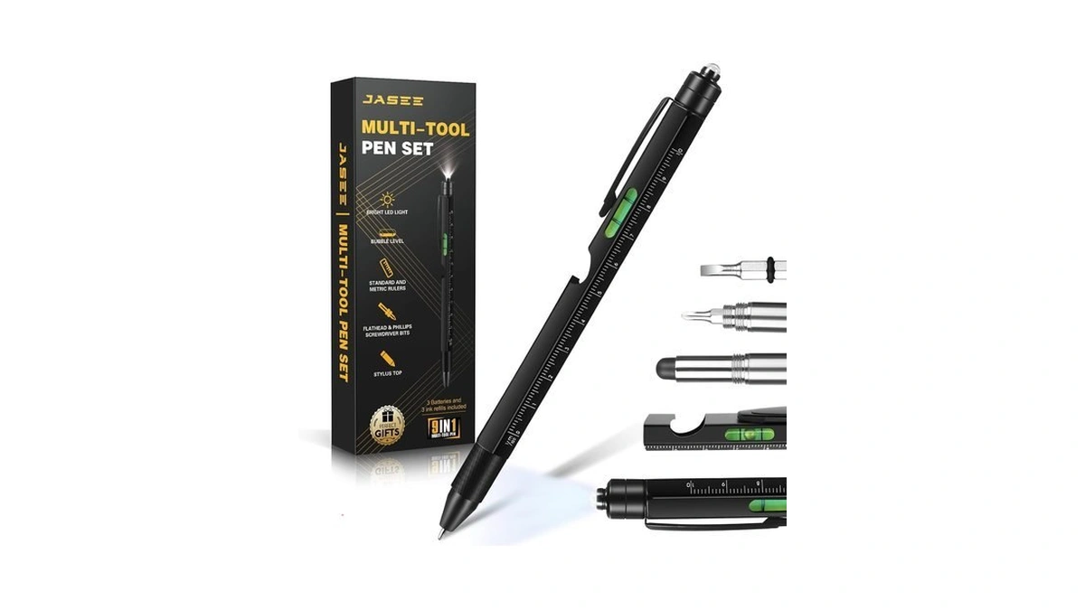 Gifts For Men, 9 In 1 Multitool Pen Set, Cool