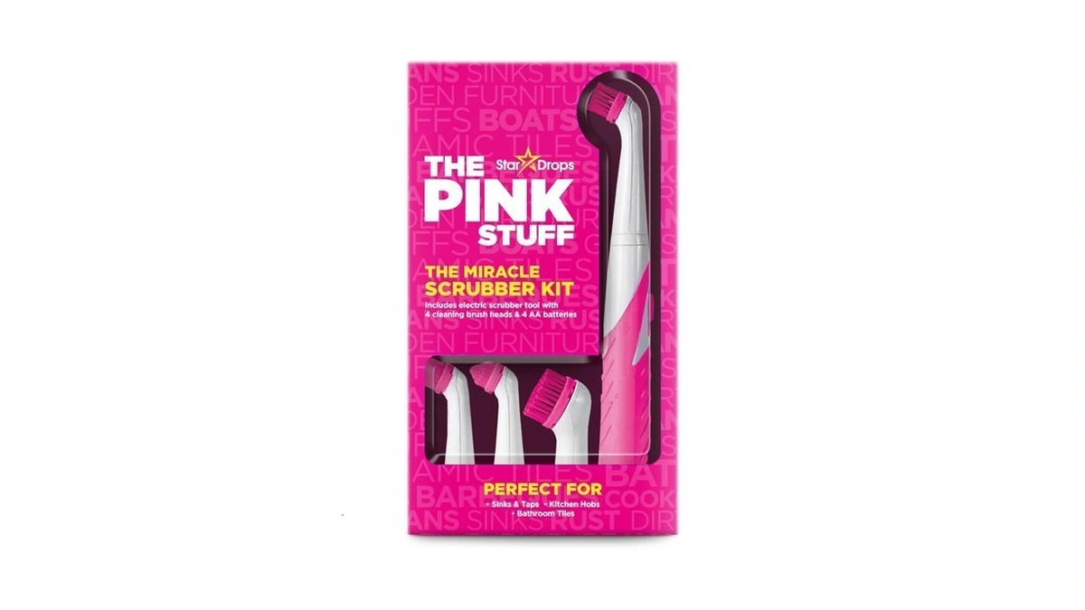 The Pink Stuff Miracle Scrubber Kit, Electric Cleaning Tool Set