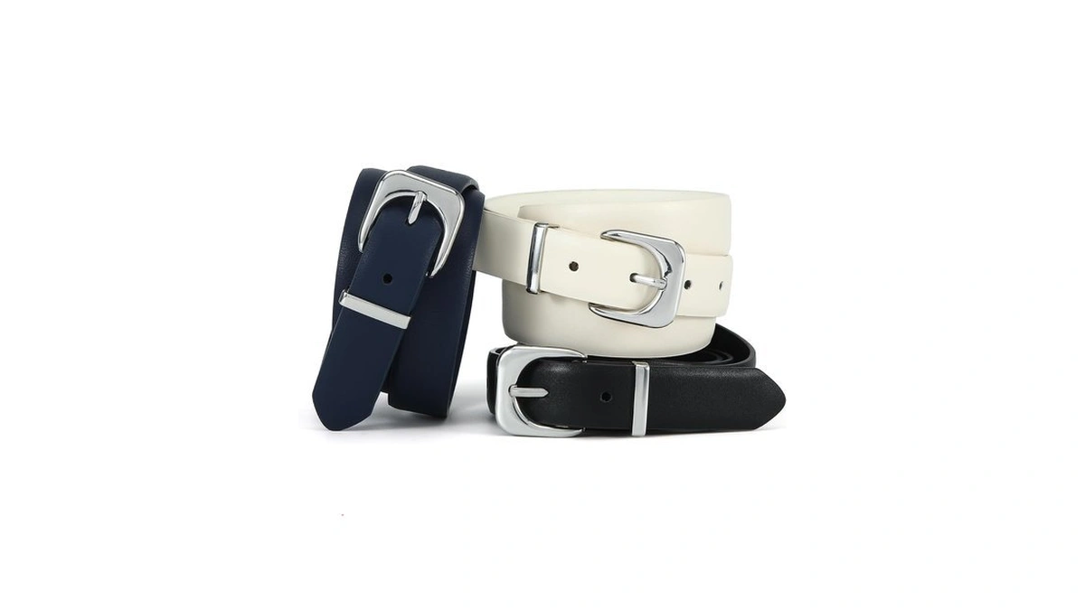 Earnda 3 Pack Belts For Women Faux Leather Waist Belt