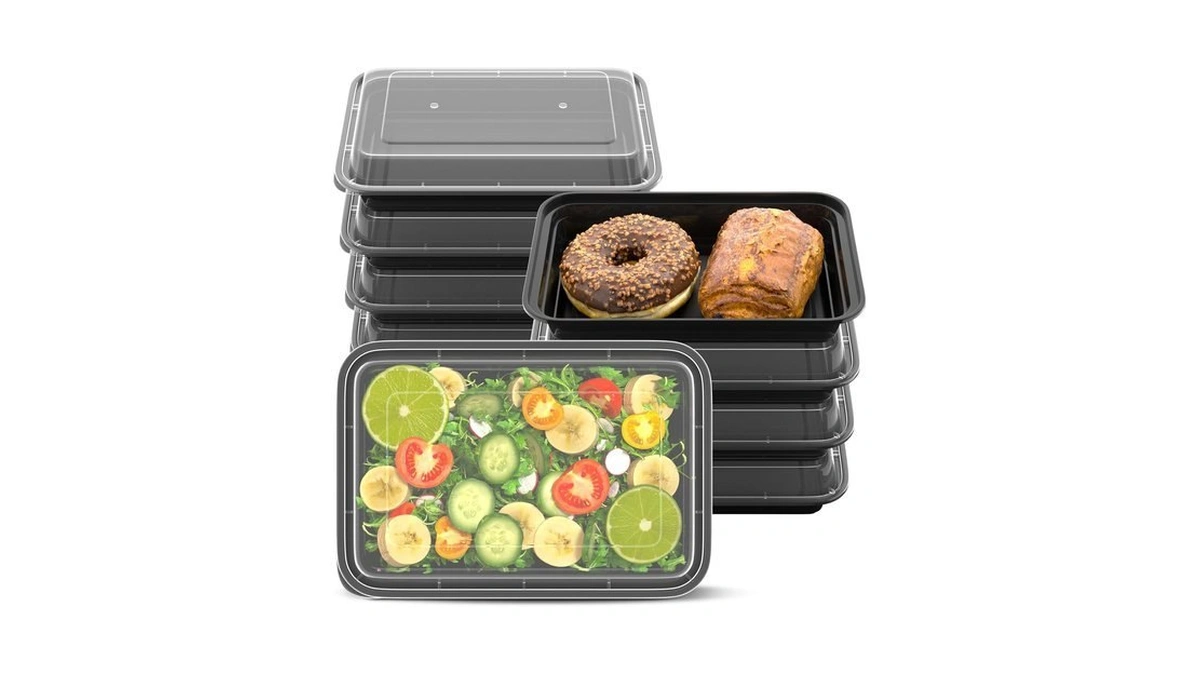 Geisoun 28oz Meal Prep Containers [50-pack], Reusable Bento Box With