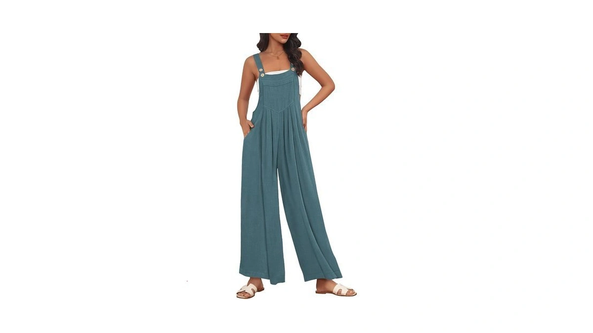 Automet Women's Overalls Casual Maternity Jumpsuits With Pockets Summer Vacation