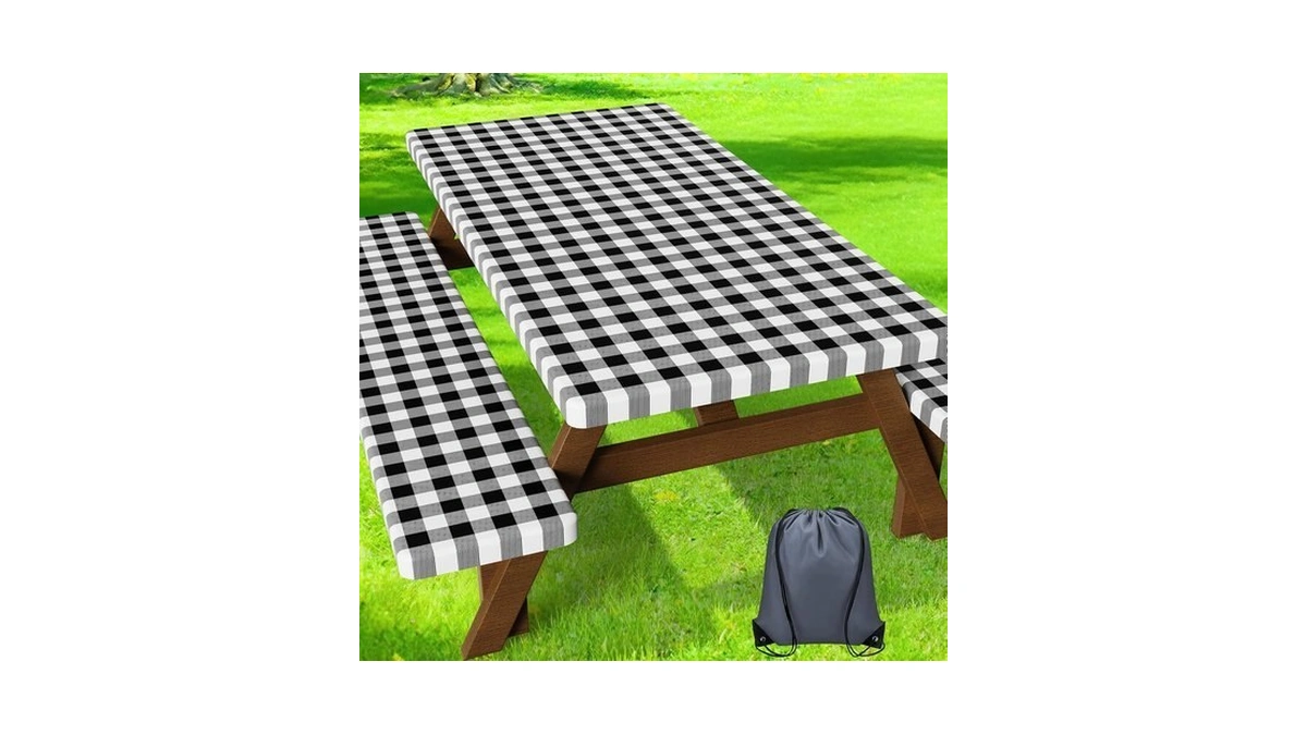 Amazon code: Happytrends Fitted Picnic Table Cover Wi