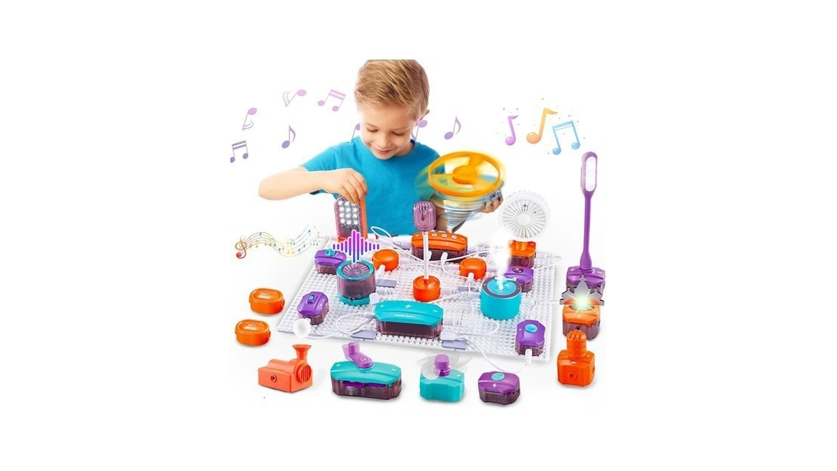Vatos Science Circuit For Kids, 53pcs Diy Electronics Exploration Kit