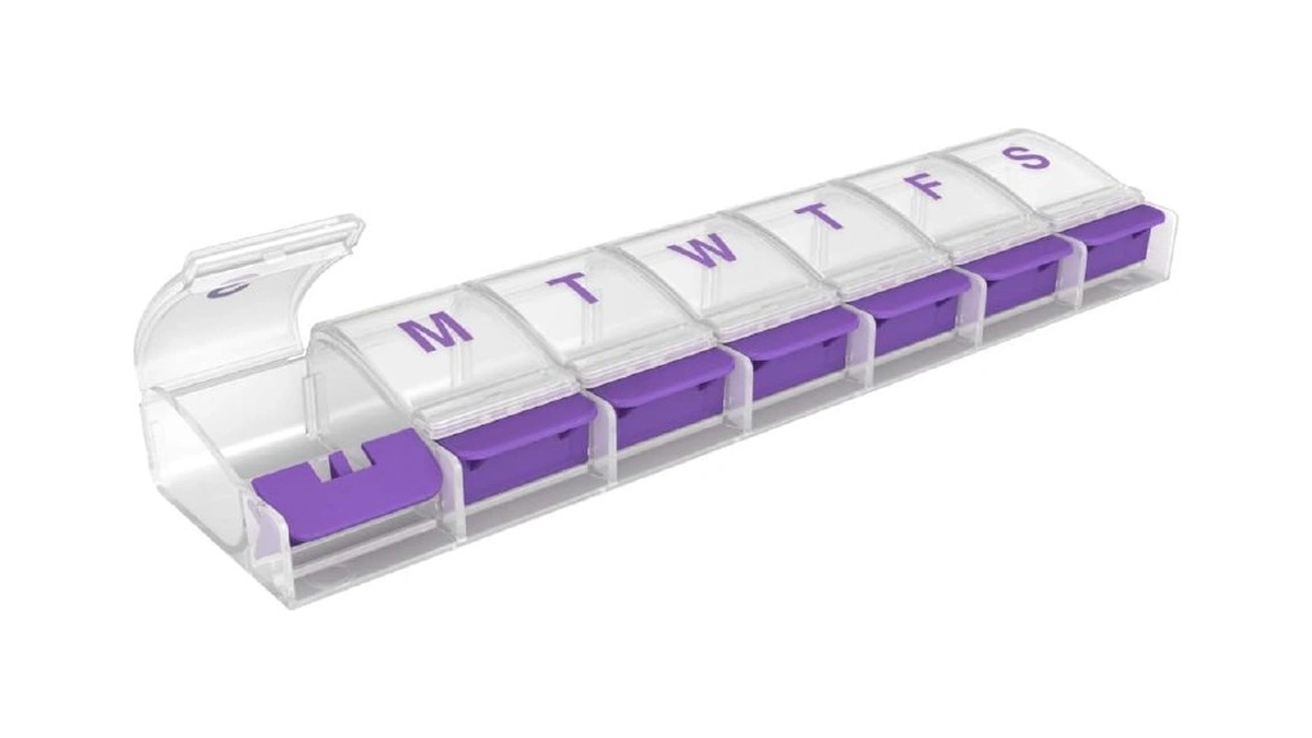 Ezy Dose Weekly (7-day) Pill Organizer, X-large Planner, Color May