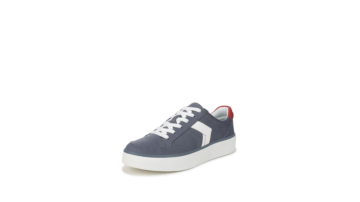 Dr. Scholl's Women's Madison Lace Sneaker Red White Blue Microfiber