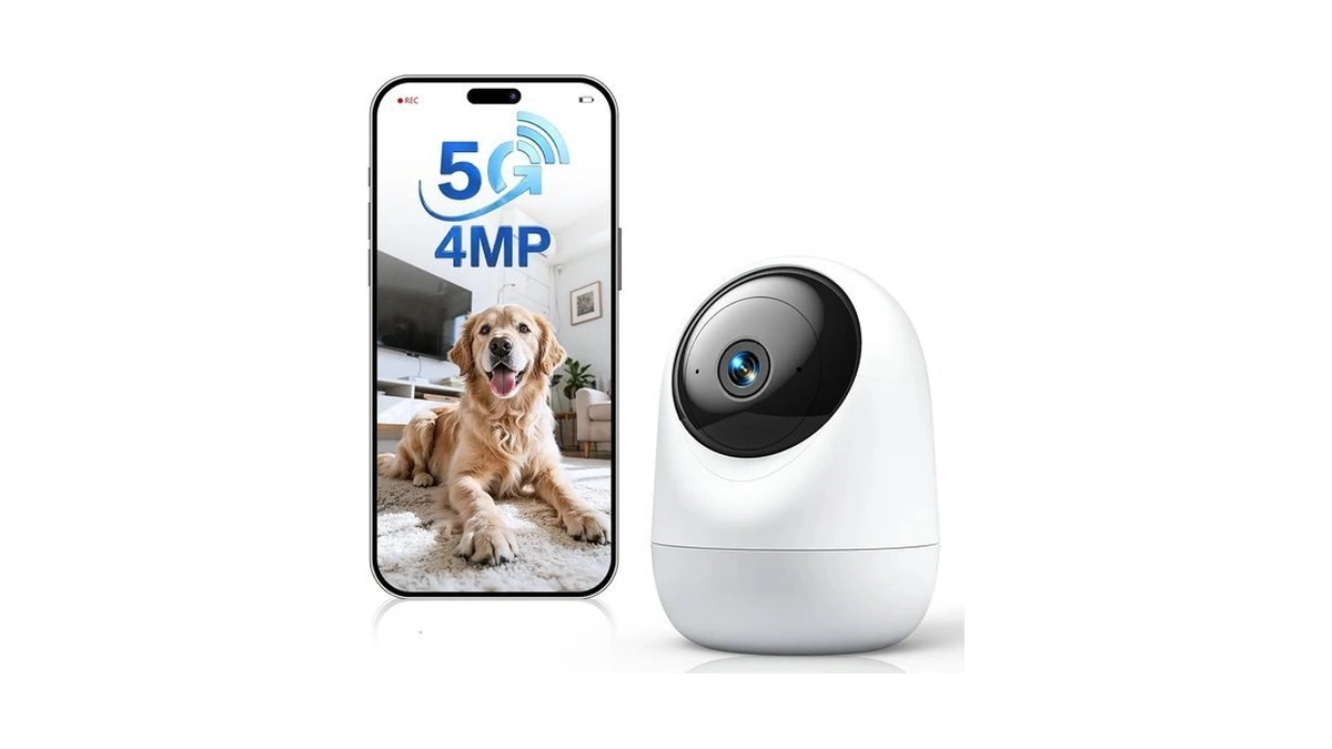 4mp Pet Camera Indoor Security Camera Plug-in 360° Pan Tilt,