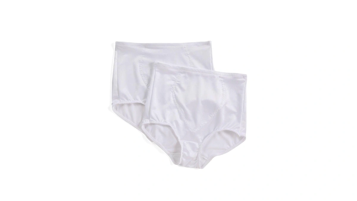 Bali Womens Jacquard Mesh Tummy Panel Firm Control 2-pack Fajas