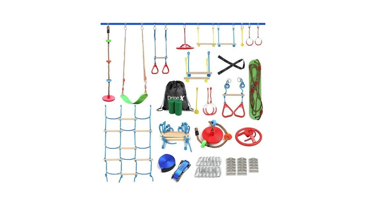 Ninja Obstacle Course For Kids Backyard - 10 Durable Obstacles