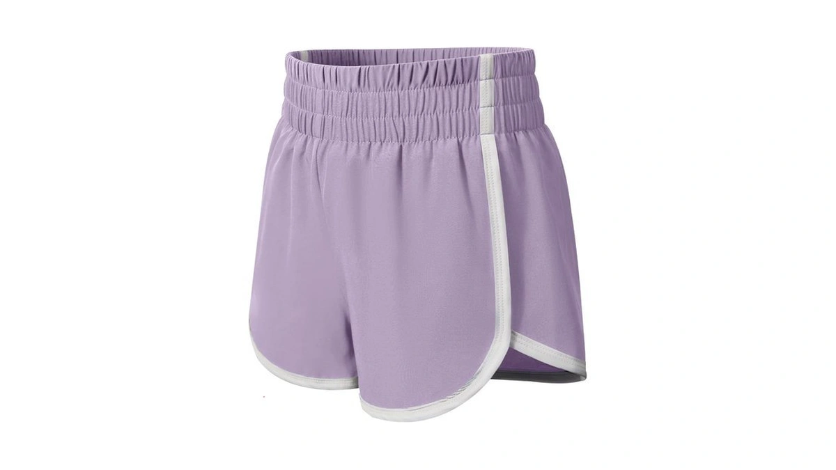 Documo Girls Athletic Shorts High Waist Soccer Shorts For Kids