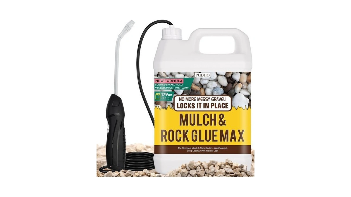 Puduo Rock Glue For Landscaping With Sprayer 1.4 Gallon -