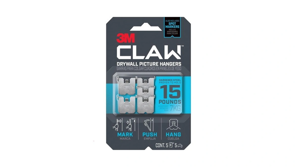 3m Claw 15 Lb. Drywall Picture Hanger With Spot Markers,