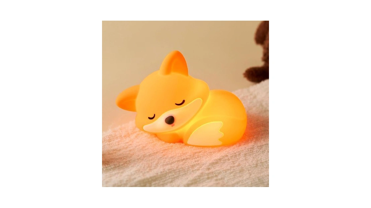 Fox Lamp, Fox Cute Night Light Gifts, Rechargeable Bedside Nightlight,