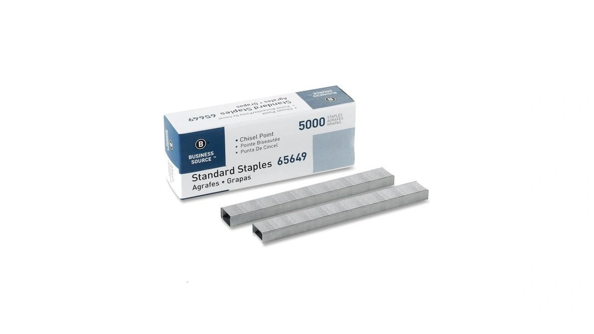 Business Source Chisel Point Standard Staples - Box Of 5000