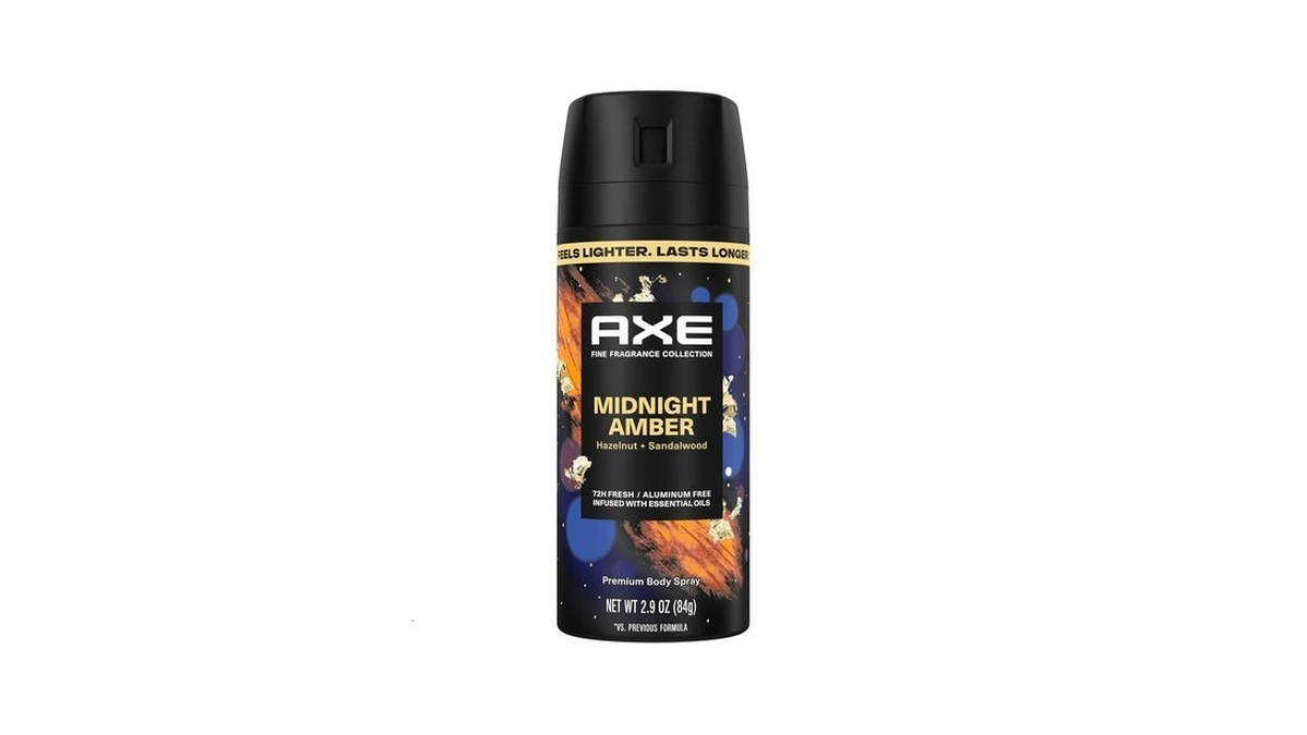 Axe Fine Fragrance Collection Body Spray Midnight Amber 72 Hour