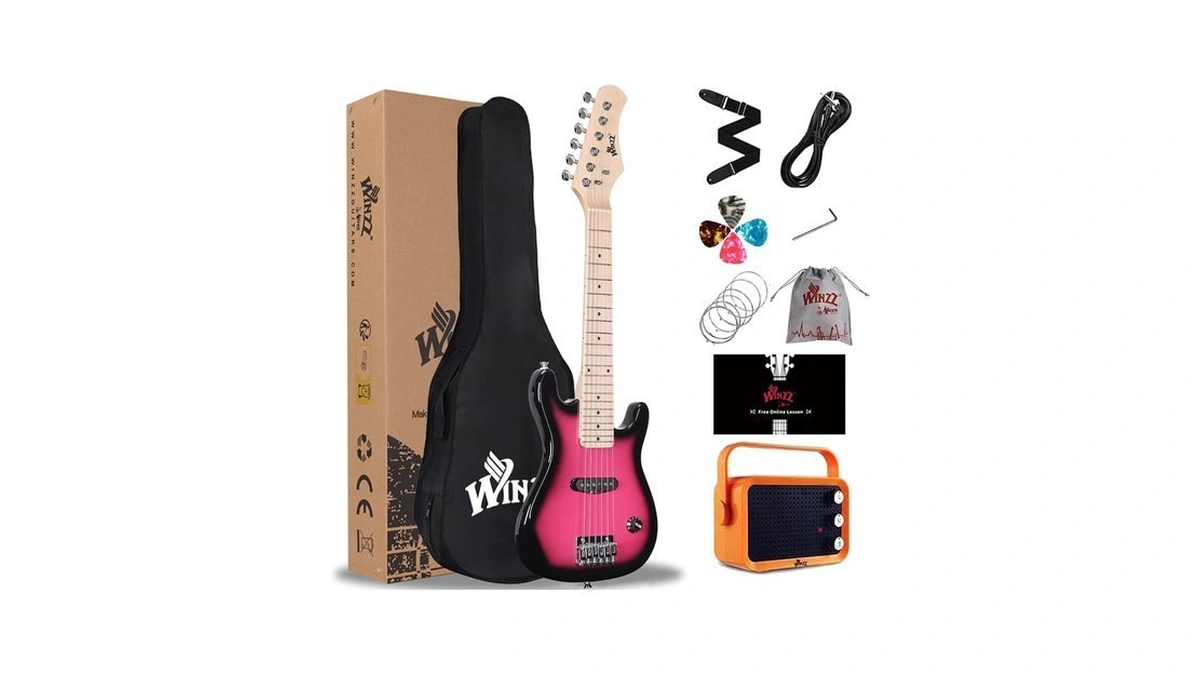 Winzz Egm100 30 Inches Real Kids Electric Guitar With Beginner