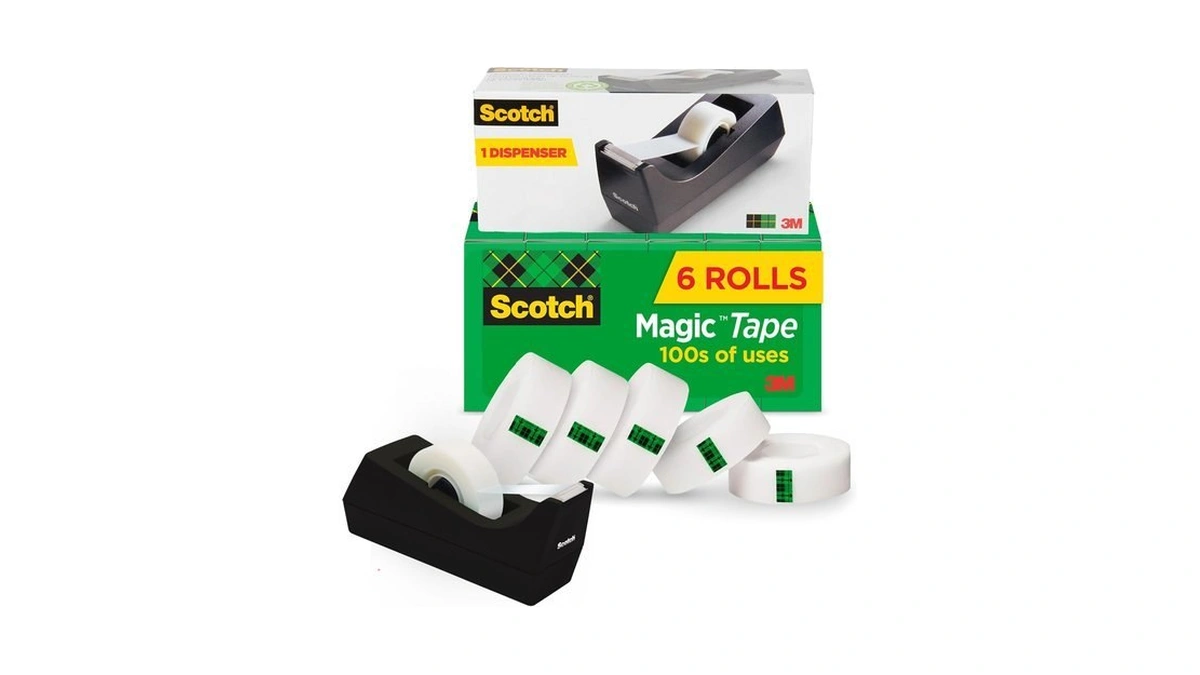 Scotch Magic Tape With Scotch Desktop Dispenser, 6 Rolls Of